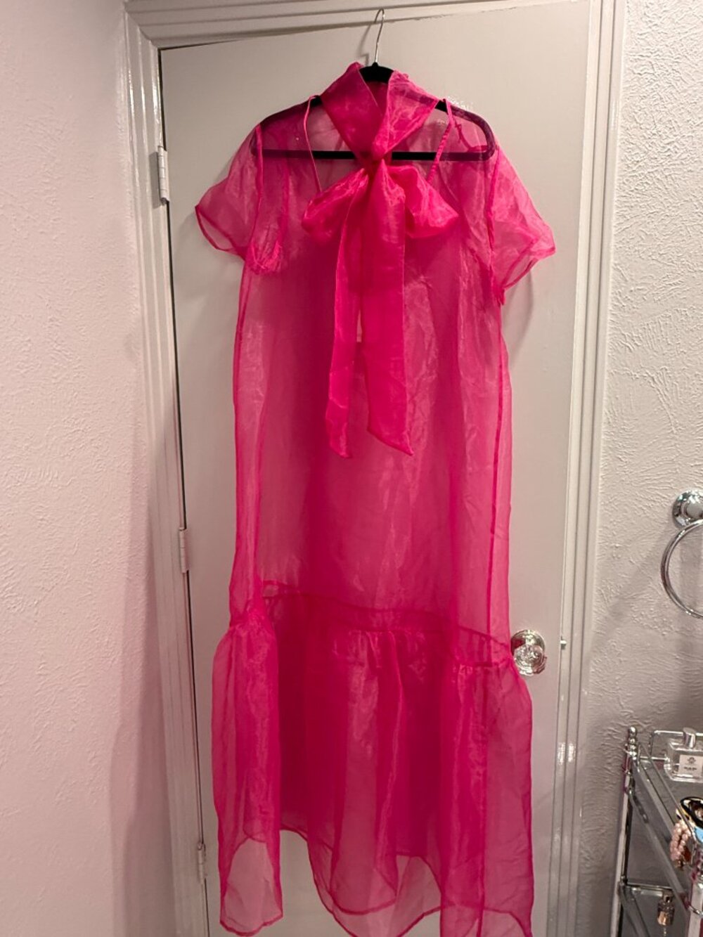 NWT Sugarlips Dime Organza Long Cami Dress OVERLAY ONLY XL - Picture 3 of 4